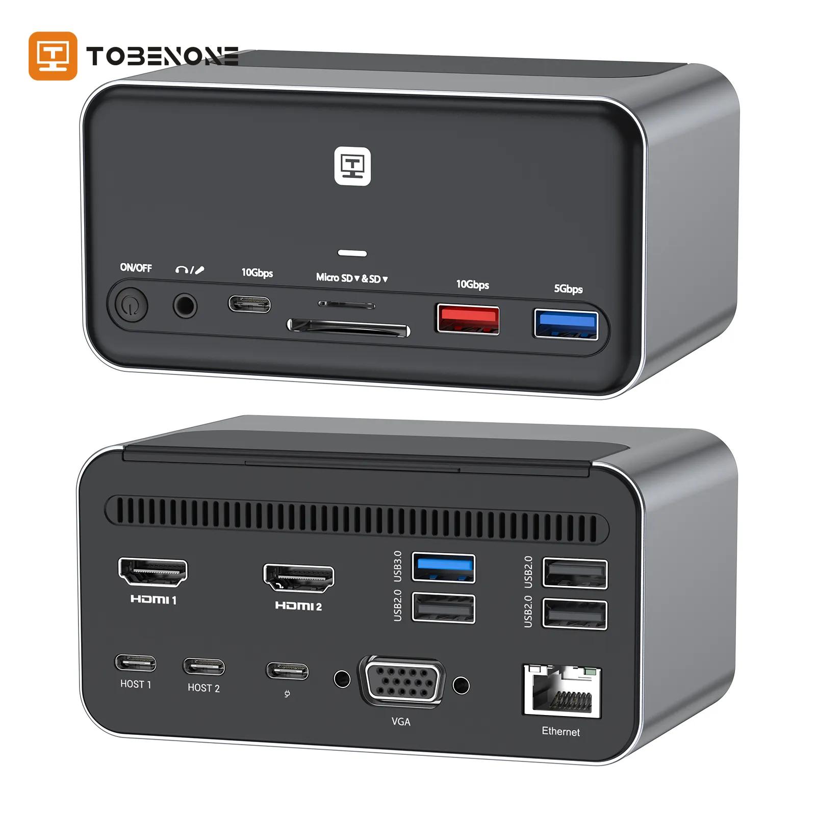 ƺϿ USB C Ʈ ũ,   ġ, 10Gbps USB 3.1 SSD Ŭ ŷ ̼, 2 HDMI VGA RJ45 SD/TF , 65W